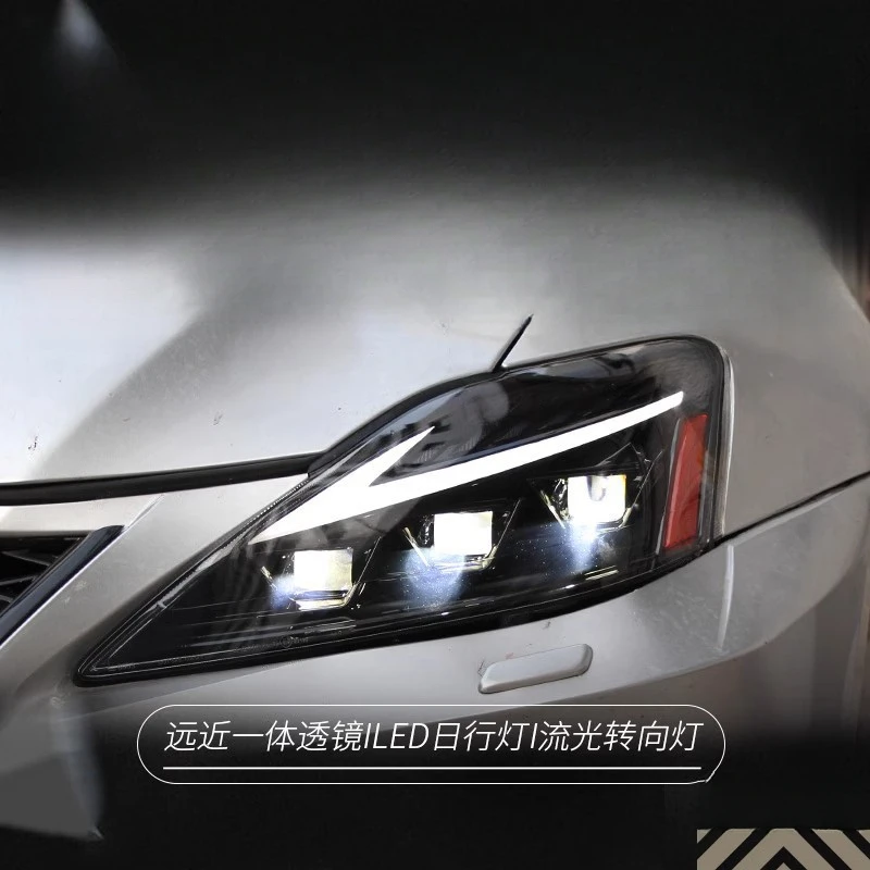 

Suitable for Lexus IS250 Headlight Assembly, Lexus IS300 Modified LED Daytime Running Lights, Flowing Turn Signal Lights