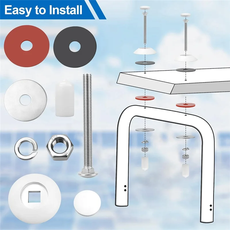 

A20F-DB-TB-M Diving Board Bolt Kit For Inter-Fab Two Hole Residential Diving Boards Mounting, For Inter-Fab Inground Pools