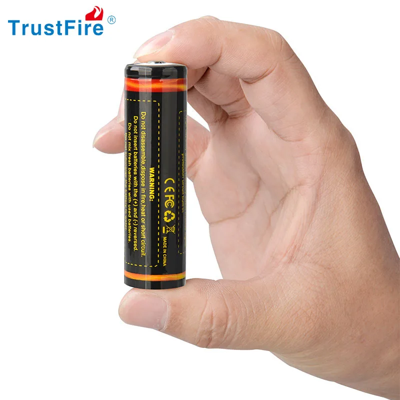 Trustfire 18650 Battery Rechargeable Battery 3.7V Capacity Li-ion Rechargeable Battery For Flashlight Torch Battery+TR-02 Charge