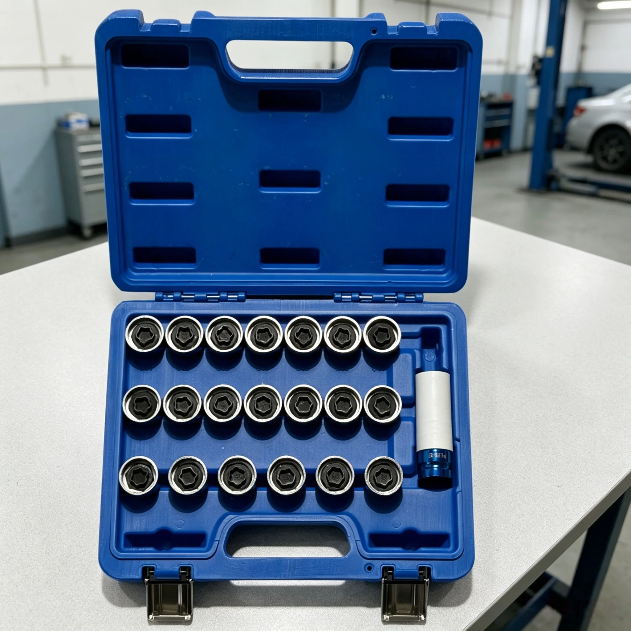 Image of 21-teiliges Radschlossmuttern-Entfernungsset, Diebstahlschutz-Radmutternschlüssel-Set, Schraubenausdreher-Werkzeug für BMW