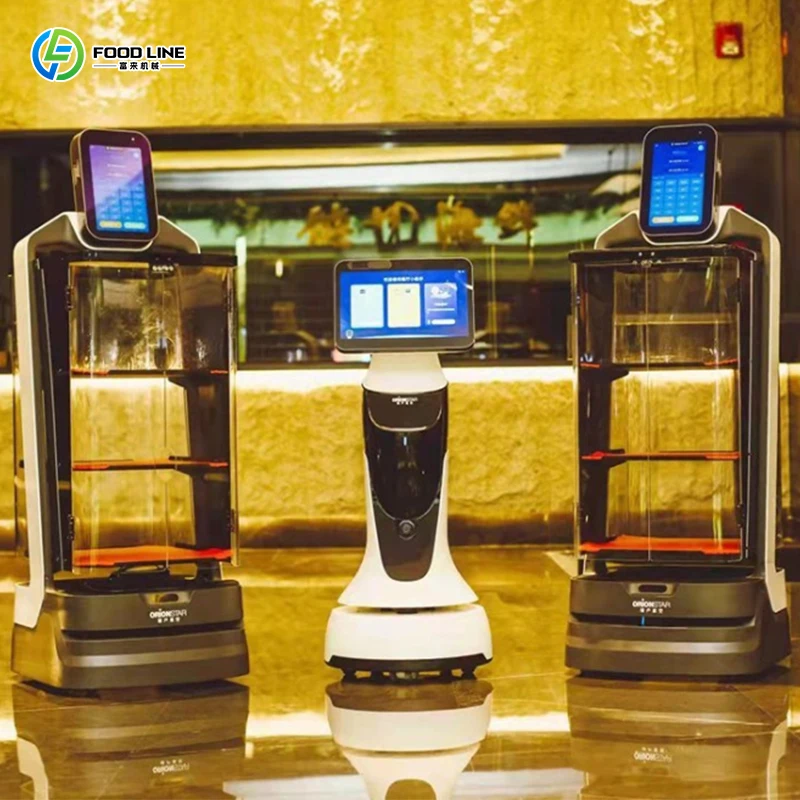 Custom Autonomous Navigation Intelligent Delivery Robot, Smart Meal And Dish Serving Robot for Hotel Restaurant Commercial Use