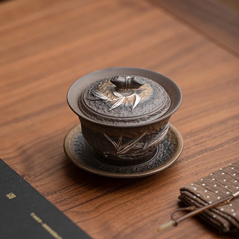 bol-a-trois-volutes-couvert-en-bambou-glacage-en-fer-dore-vintage-service-a-the-kung-fu-poterie-minerale-brute-grossiere-bol-a-the-tasse-a-the-gaiwan