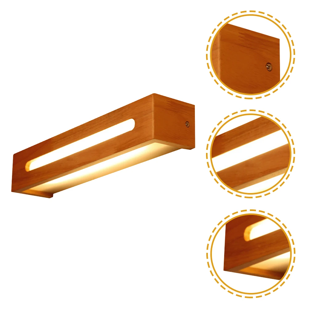 

Contemporary Led Bathroom Vanity Wall Lights With Wooden Design Perfect For Bedroom And Home Decoration
