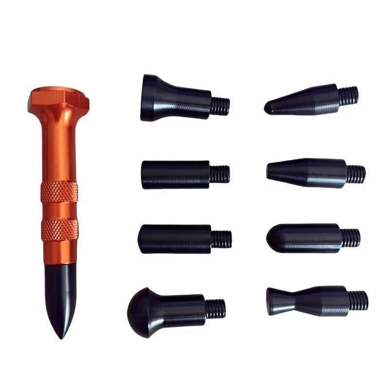 

Новый набор ручных инструментов для ремонта вмятин, резиновый молоток, 10 шт., выравнивающая ручка, набор для удаления вмятин без краски со сменной головкой