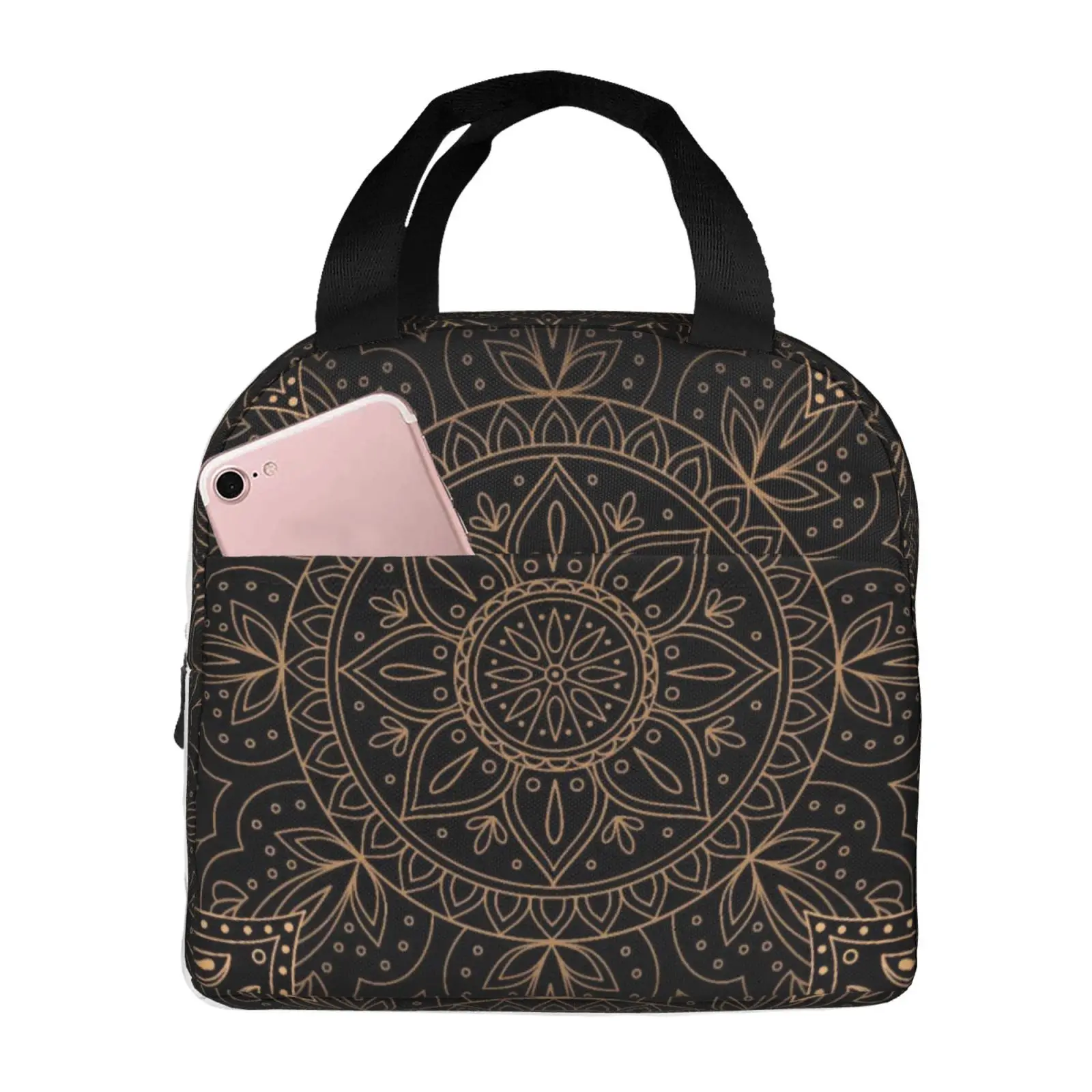 

Термосумка для обедов Oriental Mandala Royal Retro Floral, герметичная, с термоизоляцией, для мужчин, женщин, детей, для работы, поездок, пикников