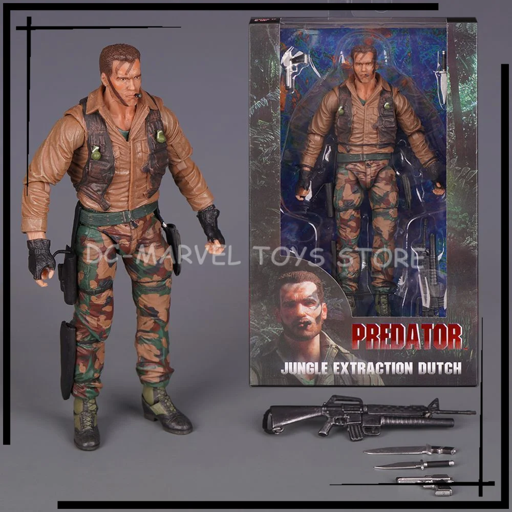 Em Estoque: Boneco de Ação NECA Predator 30º Aniversário Jungle
