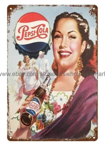 nostalgic  indoor wall  decorative wall art 1953 Pepsi-Cola metal tin sign