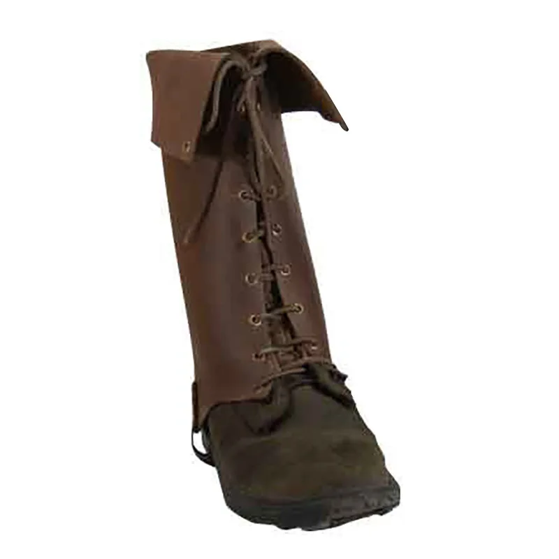 Medieval Renaissance Warrior Flip Flop Leg Guards Adjustable Lace Up Boots Shoe Covers Without Shoes Stage Costume Props
