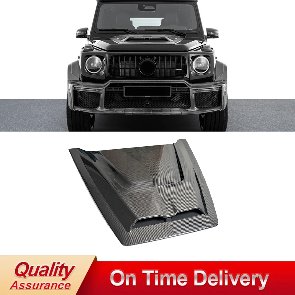 

New 2025+ G Class W465 Front Hood Scoop Dry Carbon Fiber Exterior Engine Cover Hood Car Bonnet Hood Scoop Front Cover