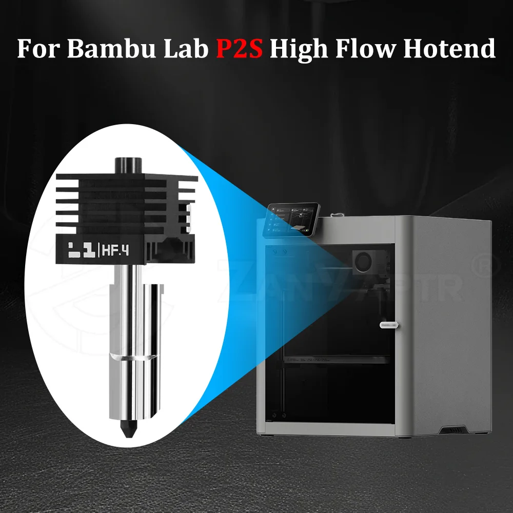 For P2S Hotend For Bambu Lab P2S Standard/High Flow Hotend High Quality Fast Precise Printing Removable nozzle 0.2 0.4 0.6 0.8