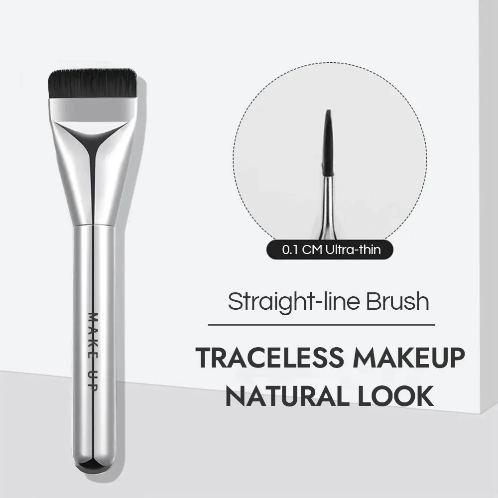 Cepillo de base de cabeza plana, cepillo ultrafino, cepillo de maquillaje de base Gecomo sin traza