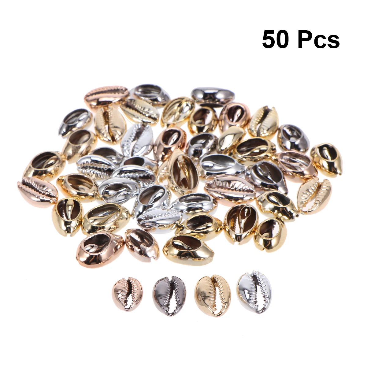 

50Pcs Electroplated Shell Beads 15mm Cowrie Shells Natural Seashells for DIY Jewelry Accessories Craft Making Cowrie Shells