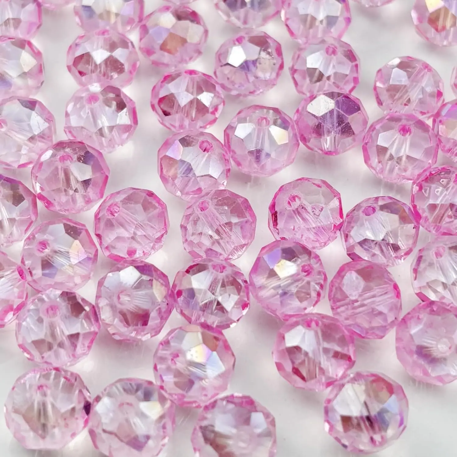 

4mm Crystal Glass Beads for Crafts Faceted Rondelle Glass Beads for Jewelry Making Crystal Spacer Beads for Necklaces Bracelets