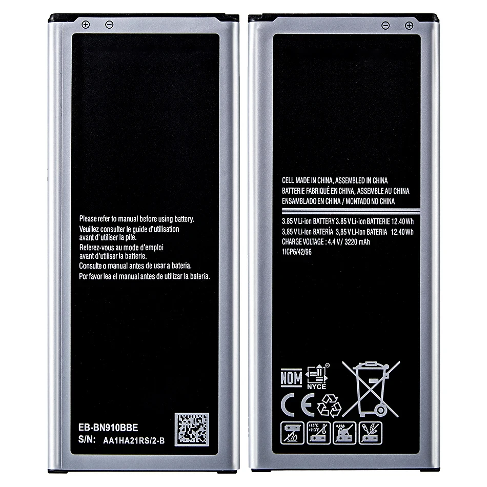 Replacement Battery For Samsung Galaxy Note 4 Note4 SM N910 N910F N910A N910V N910P N910T N910H EB-BN910BBE 3220mAh