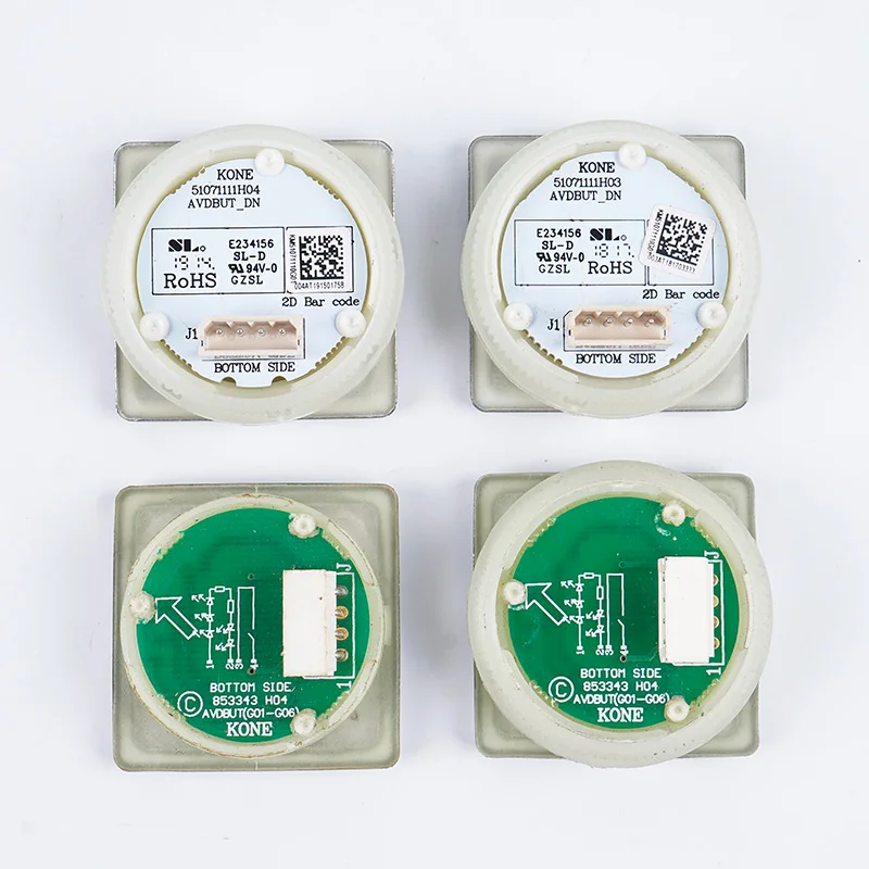 Imagem -03 - Botões de Elevador para Kone Chaves Quadradas Fundo Redondo Seta Interruptor Numérico Luz Vermelha com Braille Peças de Elevação de Quadro Branco Pcs