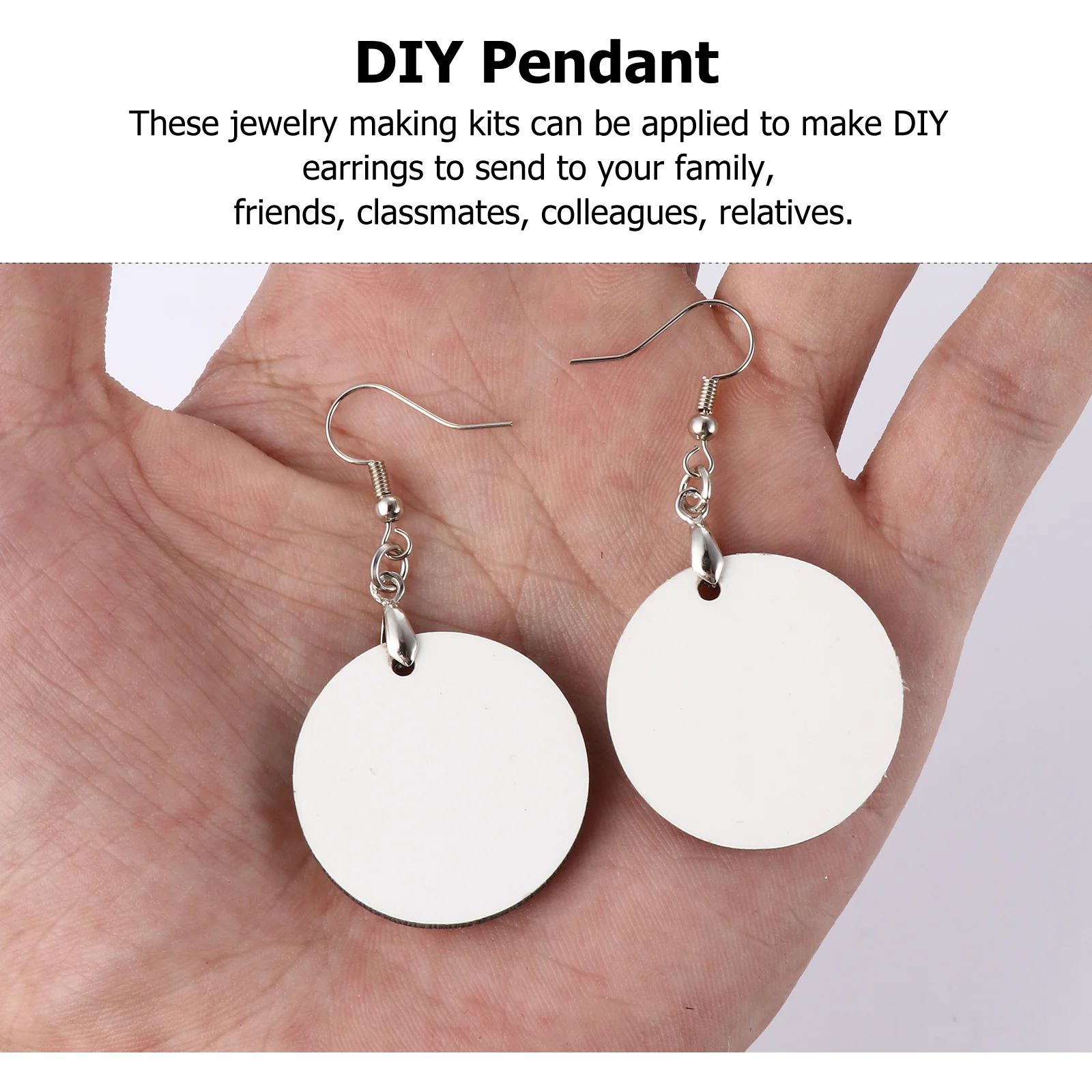 10Pairs الأقراط المستديرة قلادة سحر DIY DIY صنع المجوهرات المعلقات خفيفة الوزن مريحة اليدوية سحر الأذن #5