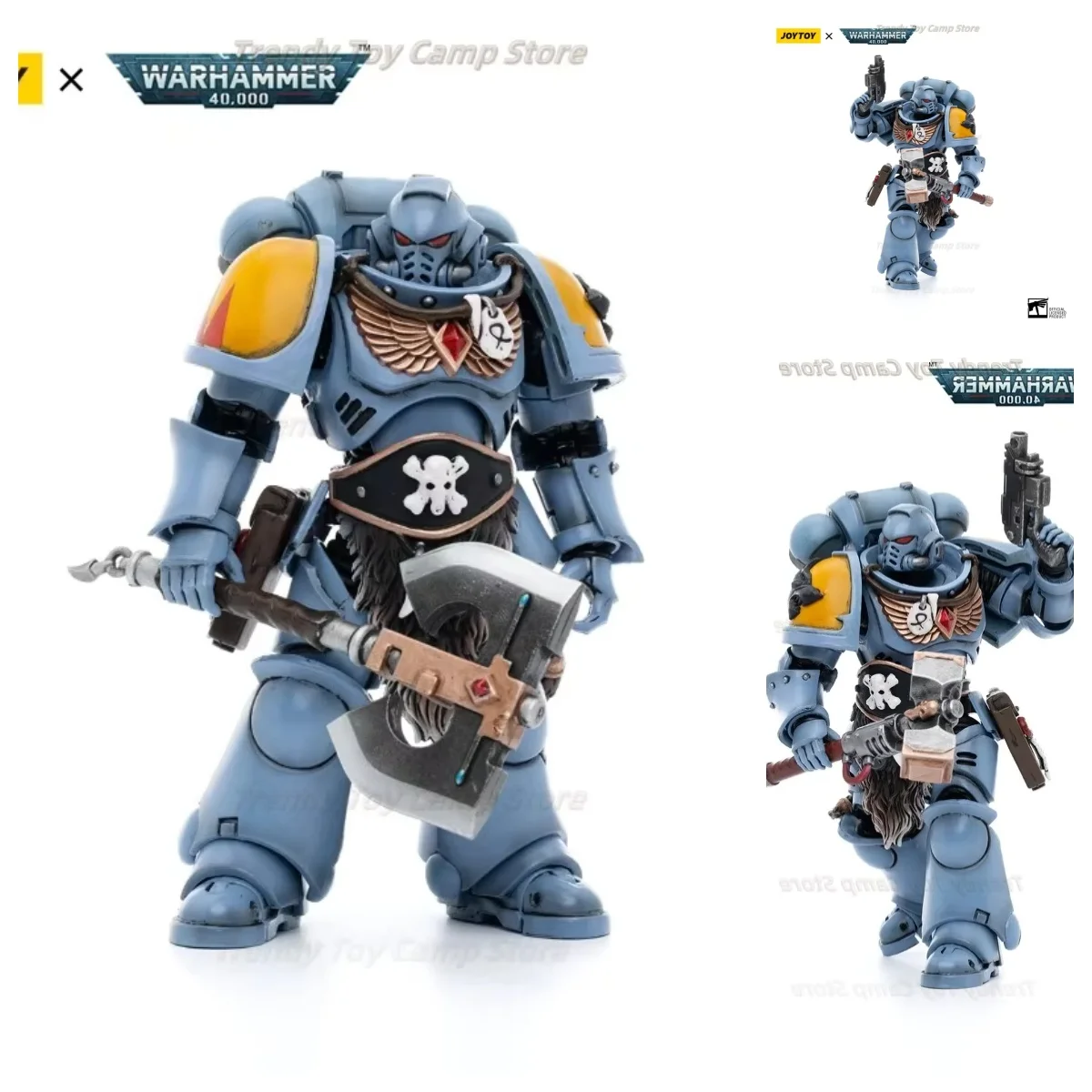 【متوفر】JOYTOY 1/18 عمل الشكل Warhammer 40K الفضاء الذئاب مخلب حزمة Sigyrr Stoneshield شخصيات كرتونية اللعب جمع نموذج