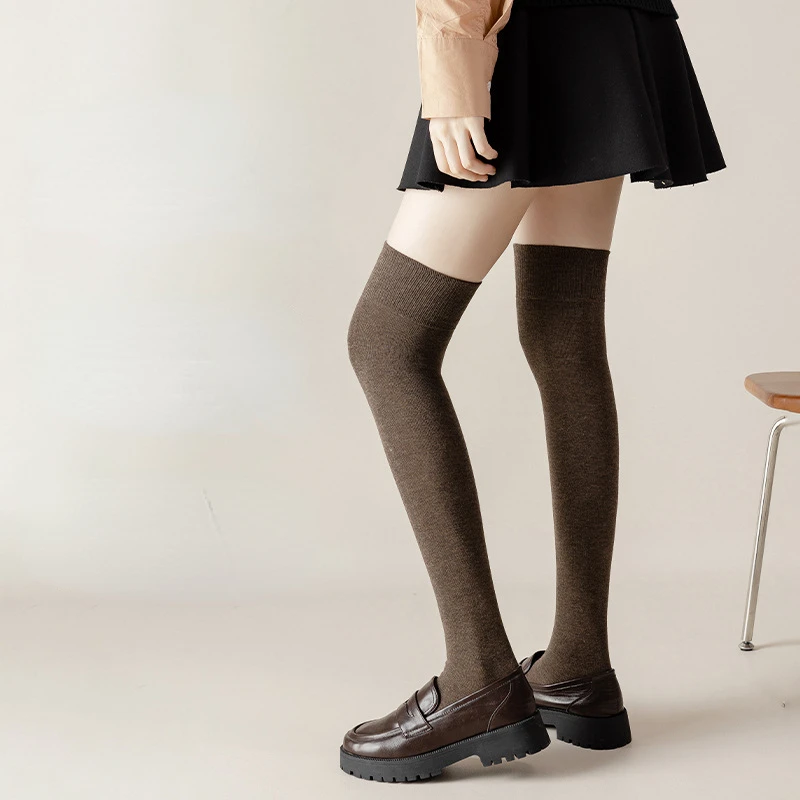 New Women's Mid-Length Socks Over The Knee Calf  Autumn Winter Comfortable Cotton High Tube Bottoming Socks