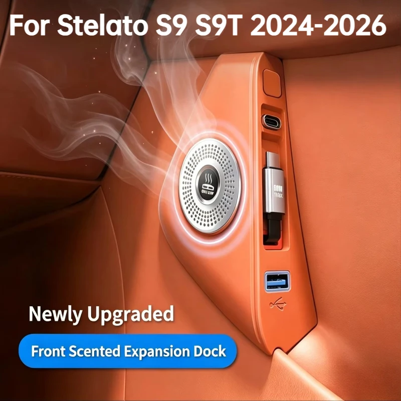 Central Control Docking Station Front Row Aromatherapy Expansion Dock Telescopic Cable Fast Charger For Stelato S9 S9T 2024-2026