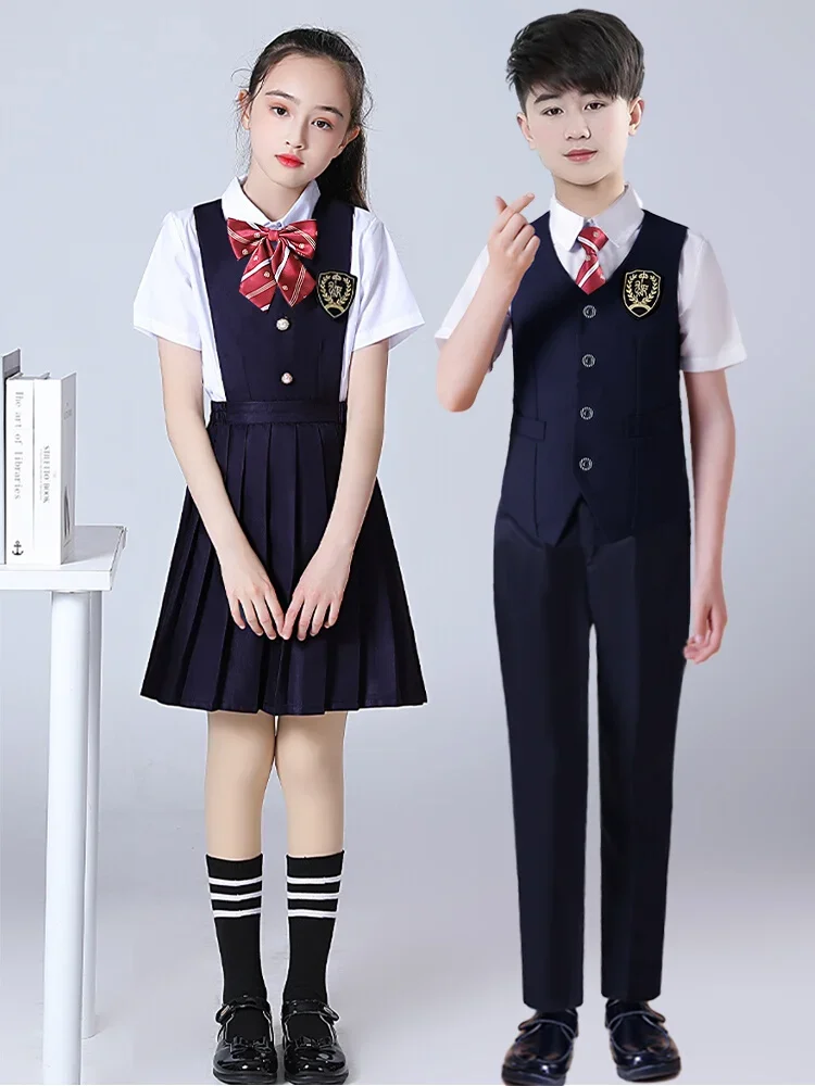 

Recitation performance uniform Primary school uniform English style female speech competition Kindergarten class uniform