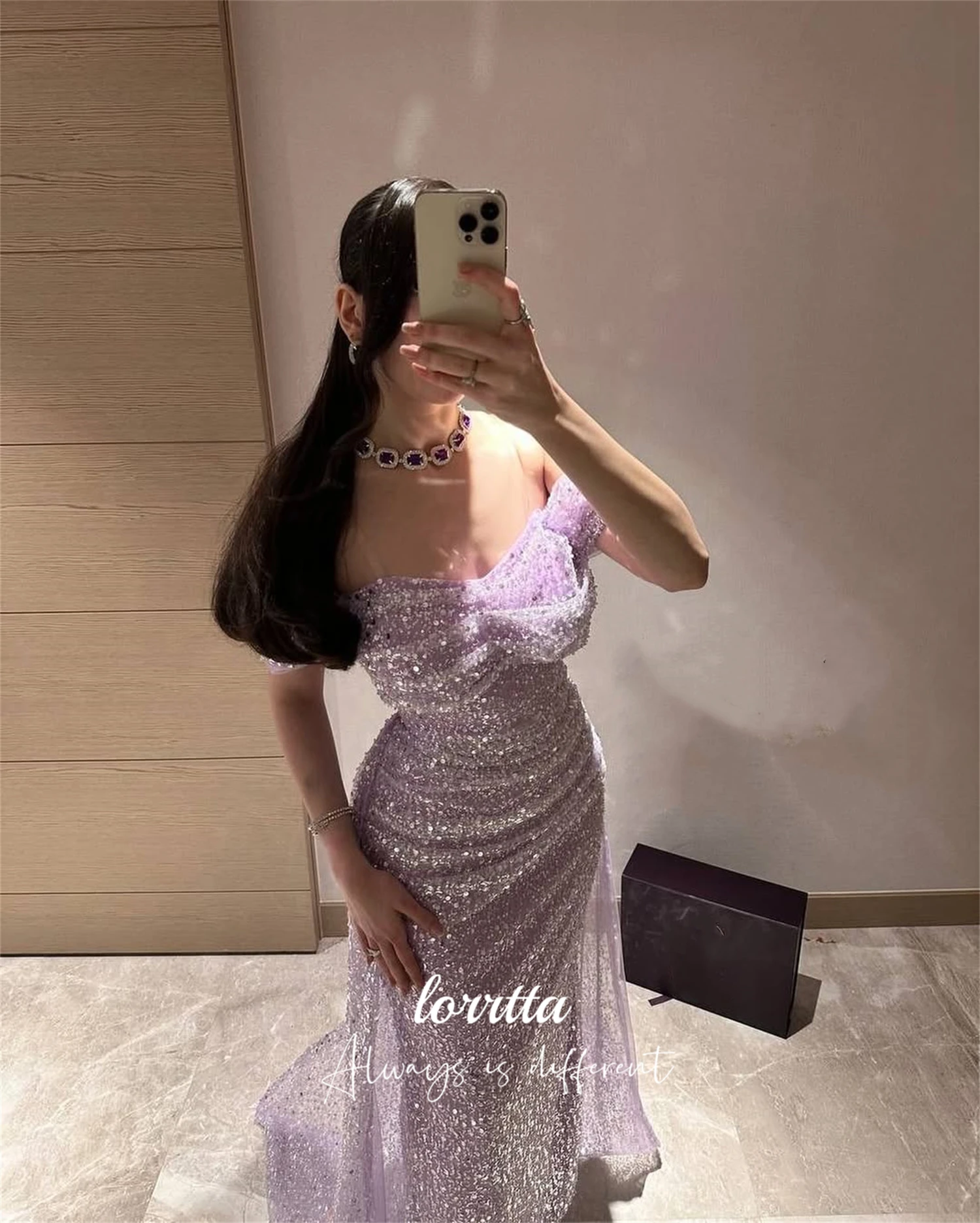 

Роскошное платье Lorrtta по индивидуальному заказу, вечерние платья, платье для особых случаев, Sharon Happy, вечерние платья, женское фиолетовое вечернее платье