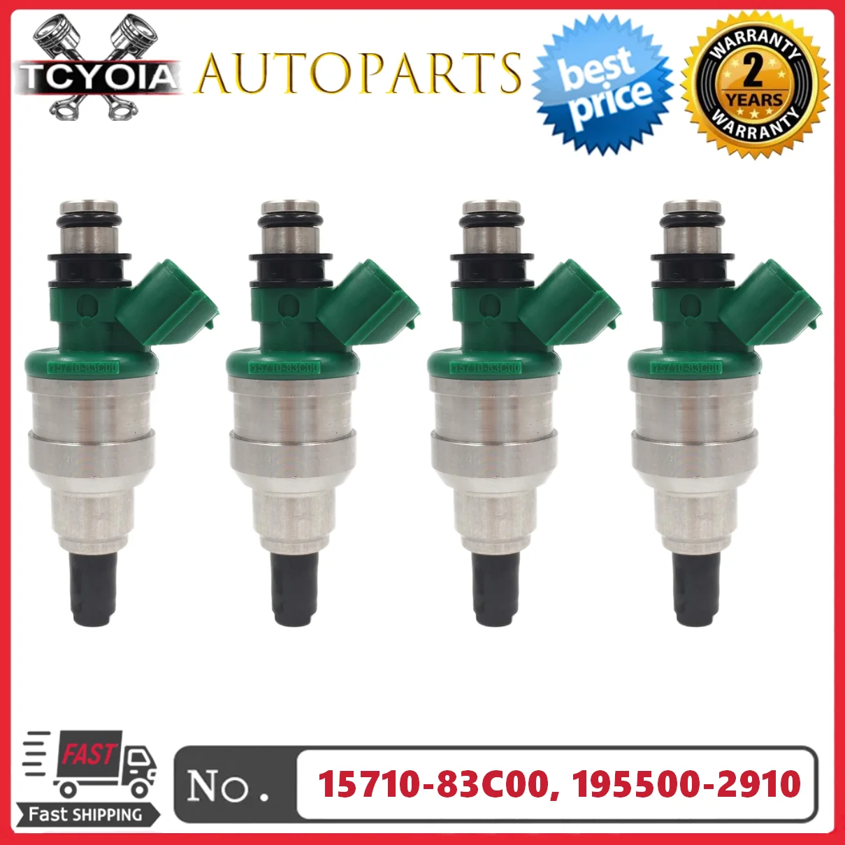 

1/4 шт. топливные форсунки 15710-83C00 195500-2910 1571083C00 1955002910 для Suzuki JIMMY JA11