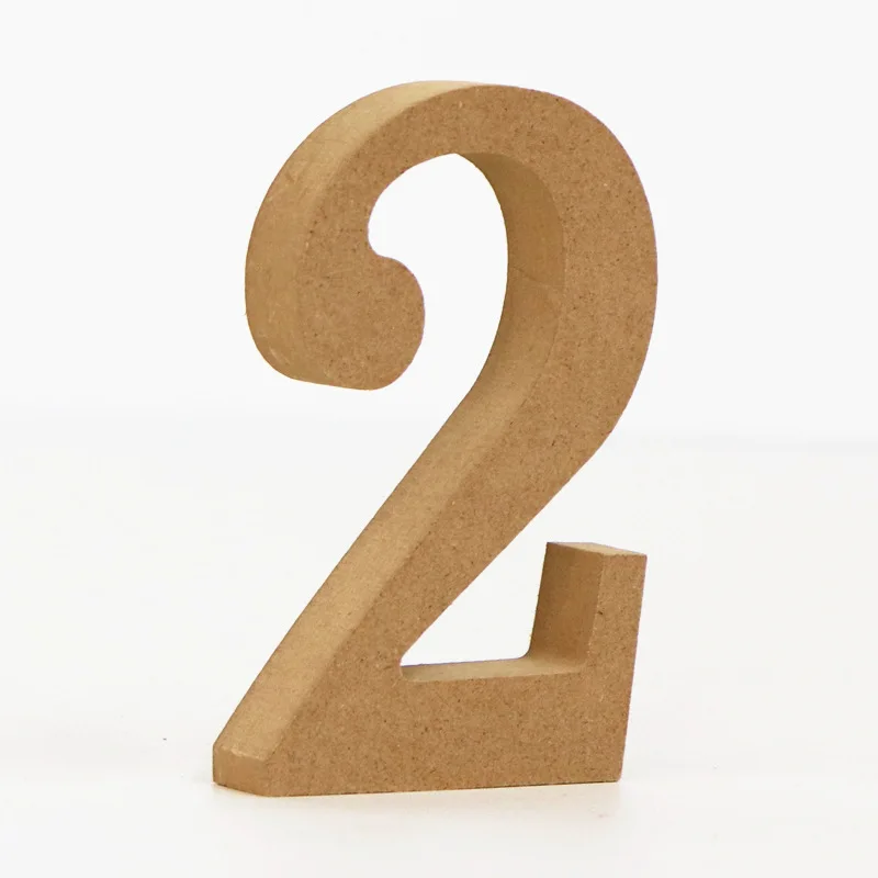 1pc 10cm Wood Color Numbers 0-9 Wooden DIY Arabic Numerals Art Crafts Standing Party Wedding Home Decor