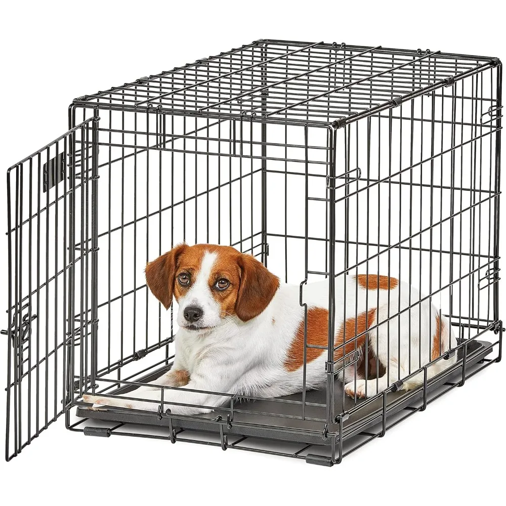 

24-дюймовый складной ящик для собак для маленьких собак, улучшенная безопасность, герметичная кастрюля и перегородка