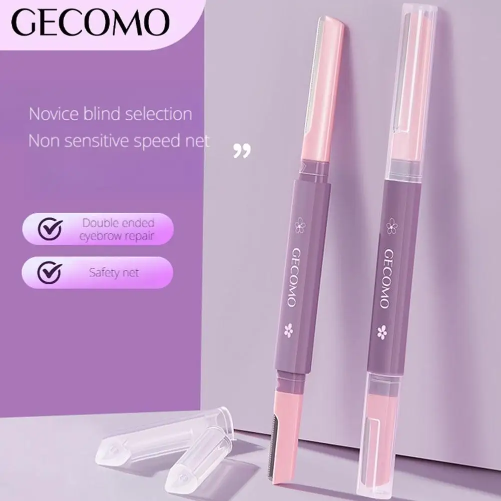 2-Piece Dual-Tip Micro Eyebrow Trimmer Set Safe & Scratch-Free Eyebrow Grooming Portable Eyebrow Shaving Beauty Makeup Tools ﻿