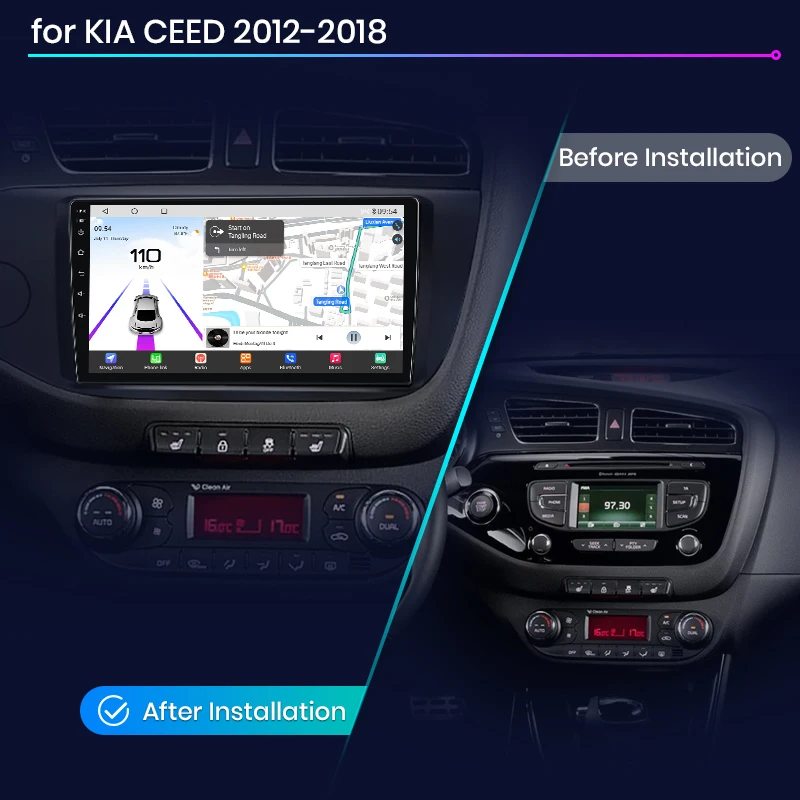 Junsun Android 13 Qualcomm 8 Core Wireless CarPlay for Apple Android Car Radio For KIA CEED JD Cee'd 2012- 2018 Car Radio