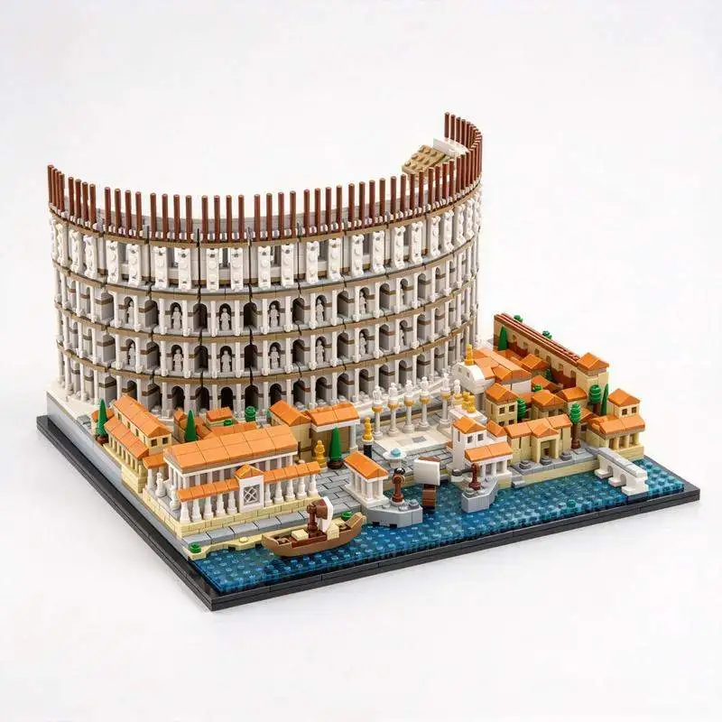 3959PCS Colosseum Ancient Rome Roman Empire Arena Architecture Model Building Blocks Set DIY Assembly Toy Collection Display