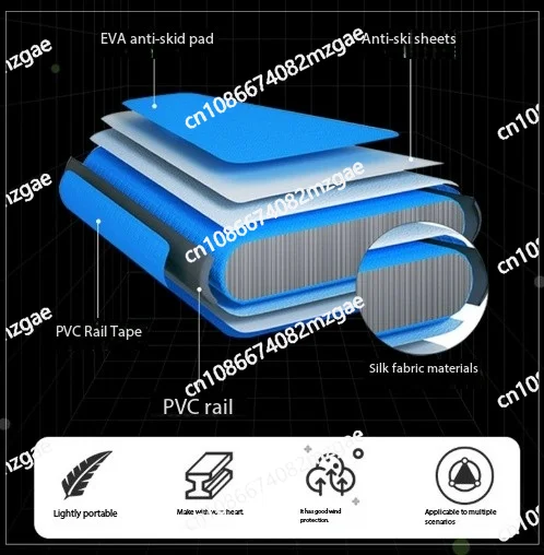Inflatable Fishing Platform Boat with High Pressure Air Tube Hard Belly Boat Double Wall Fabric Floating