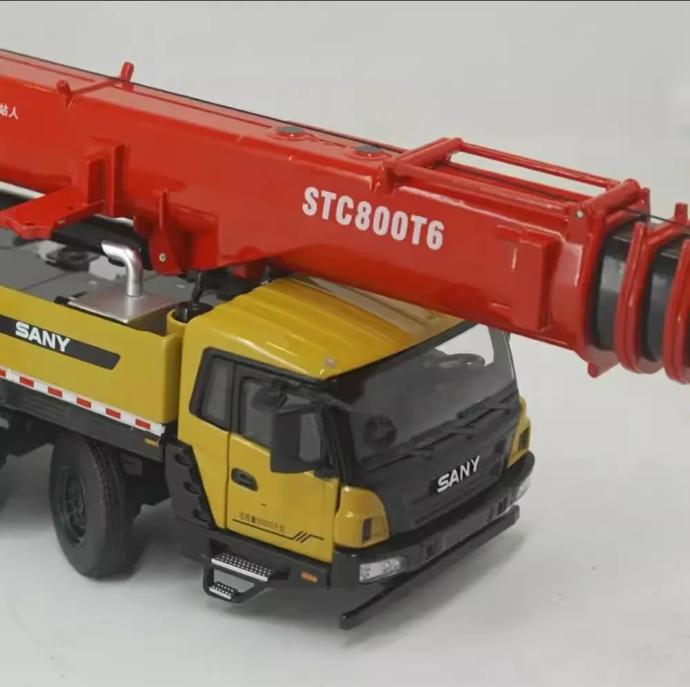 Authentic 1:36 SANY STC800T6 80ton Automobile Diecast Truck Crane model All-terrain metal truck pre-built crane model for gift