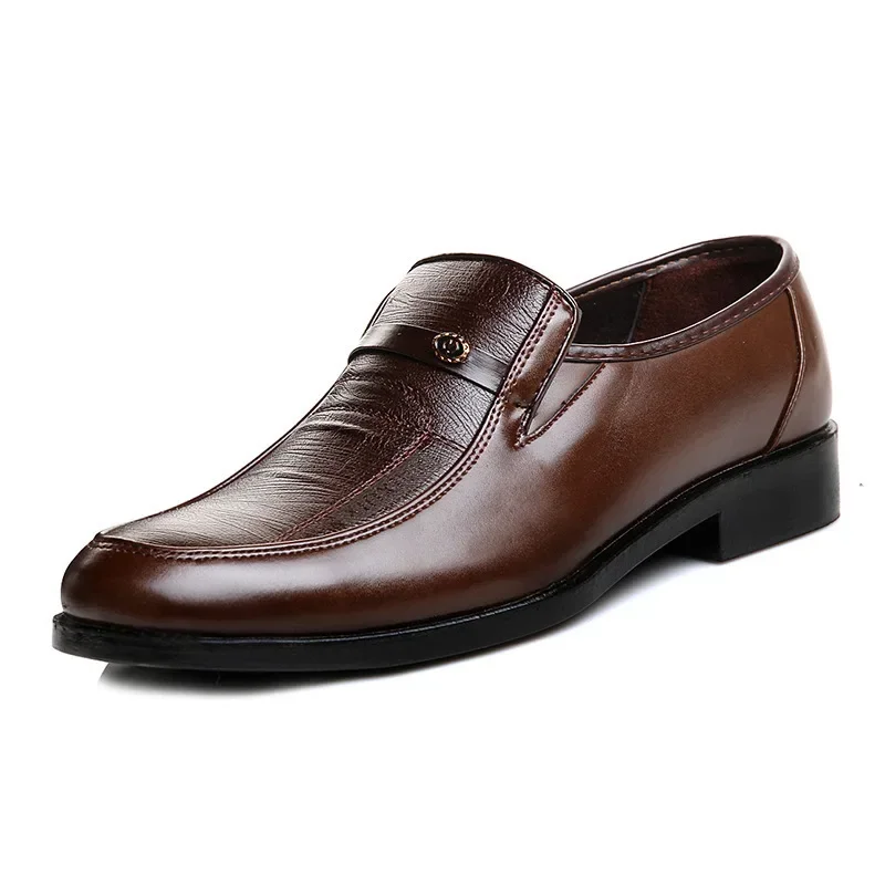 Casual Loafers for Men Round Toe Mens Formal Shoes Business Handmade Slip-On Mens Flat Shoes