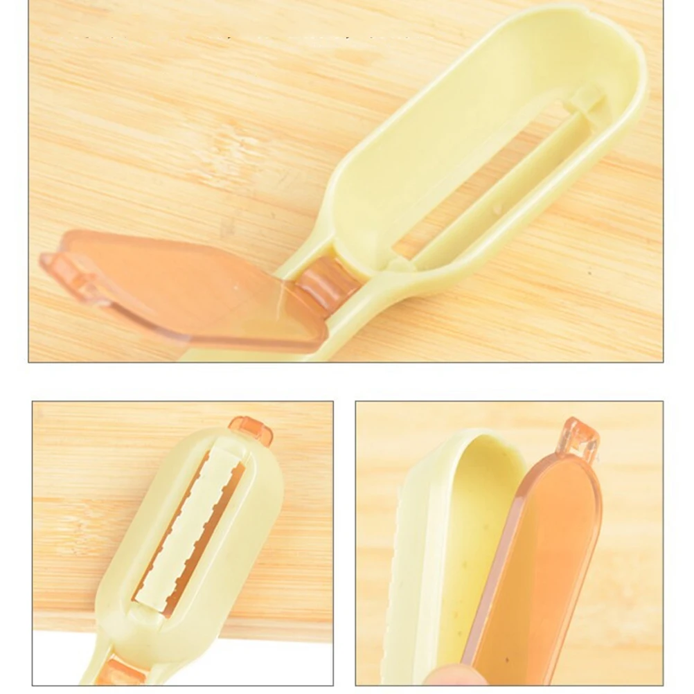 

Scale Scraper With Cover Fish Scales Remover Kitchen Gadget Clean Fish Tool No Blade Ergonomic Design Seafood Tool Home Use