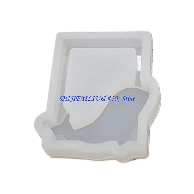 E21F Resin Dolphin Mold Silicone Molds Resin Casting Shaker Mold for DIY Pendant Keychain Charm Jewelry Making
