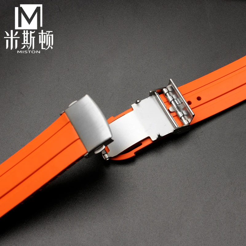 남성용 오리스 다이빙 고무 스트랩, 773 7730 F1 레이싱, 윌리엄스 스포츠 다이빙, 먼지 없는 시계 스트랩, 볼록 시계 밴드, 24-12mm