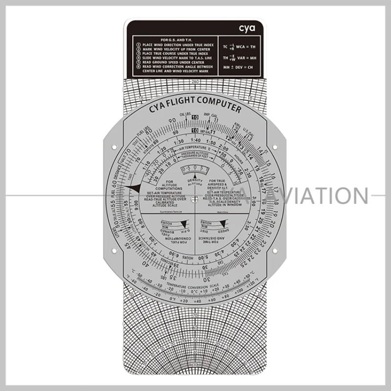 E6B Aviation Aircraft Flight Computer Fixed Plotter