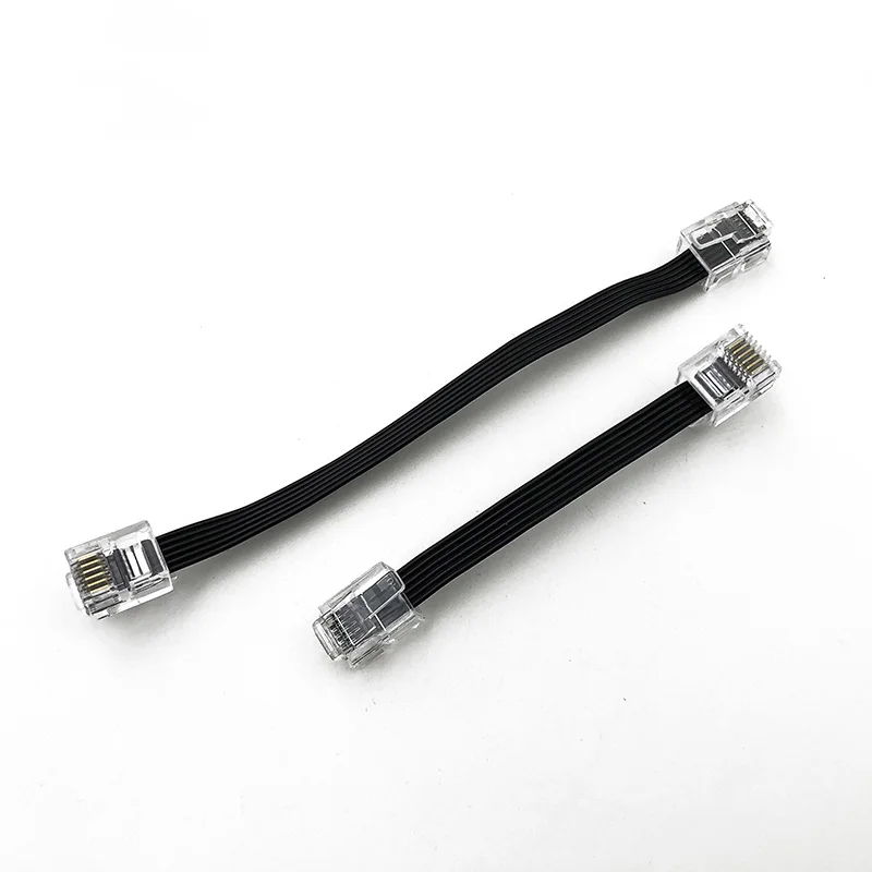 Soft Tensile Parallel 6C Cable With RJ25 Extension Connector With 6P6C Middle Buckle