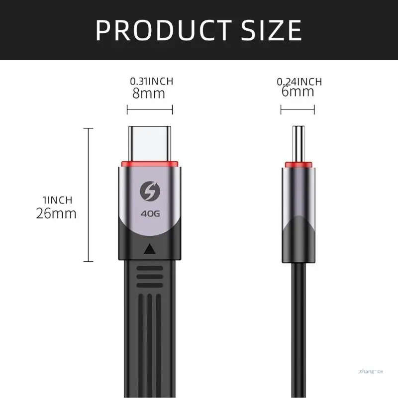 M5TD USB4 Tipo-C dati Tipo C Cavo trasmissione maschio-maschio 40 Gbps 240 veloce