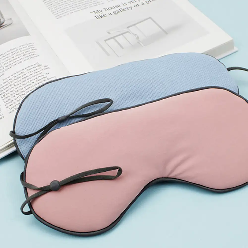 

2 in 1 Sleeping Eye Mask Korean Style Ice Silk Warm And Cool Dual Use Adjustable Travel Light Blocking Breathable Eye Mask