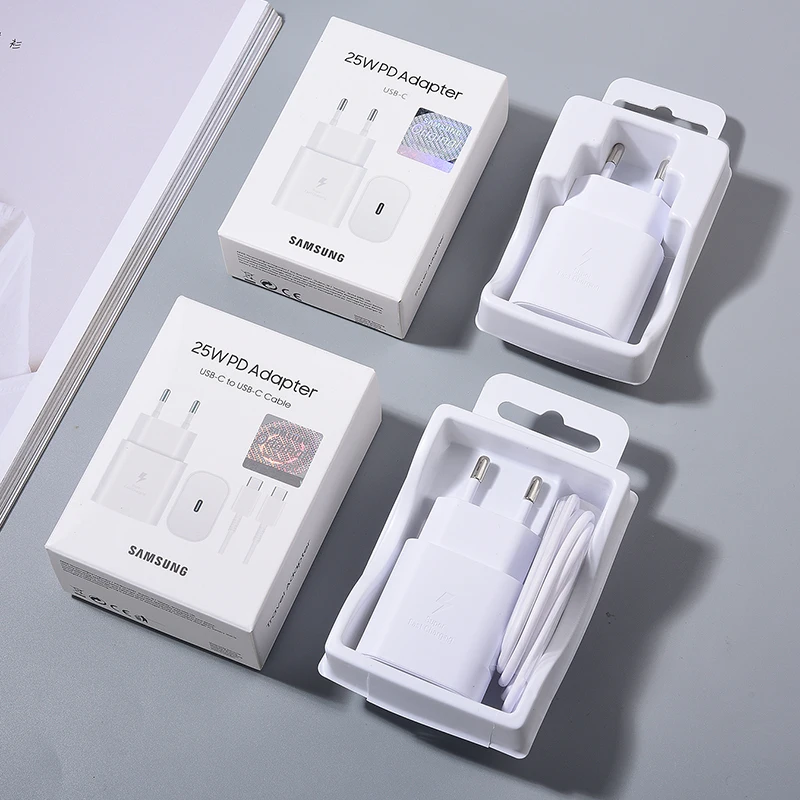 Original Samsung 25w Charger Type C Super Fast Charge Adapter For Galaxy S25 S24 Ultra S23 S22 Plus S21 S20 FE Note 10 20 Ultra - náhled 3