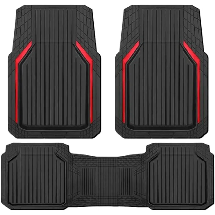 

Heavy Duty Rubber Floor Mats for Car, Waterproof Liner Deep Dish Car Mats Full Sets, Universal Trim to Fit for SUV Truck Sedans