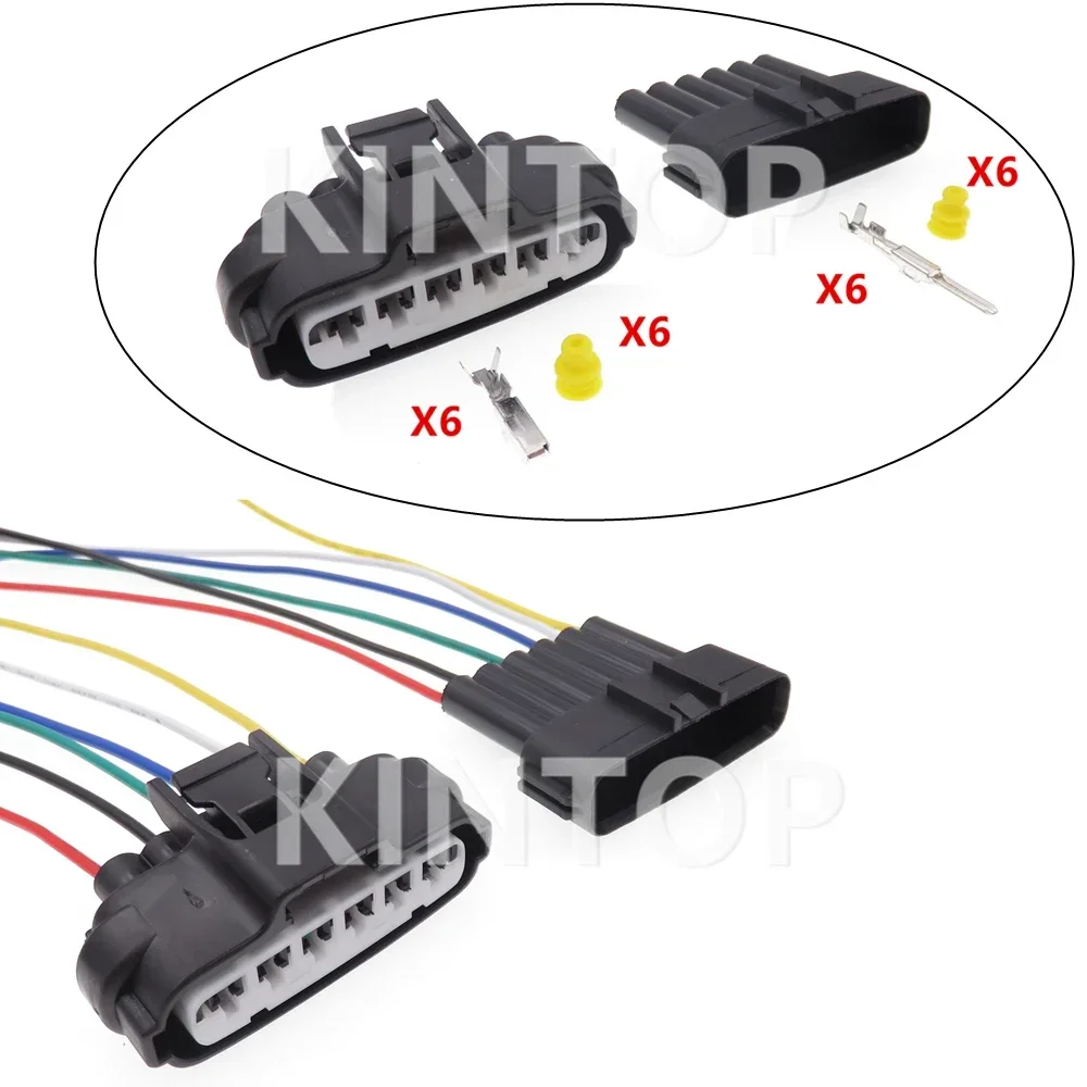 1 Set 6 Pins Car Accelerator Pedal Socket AC Assembly For Toyota Mitsubishi MG643796 90980-11858 Auto Throttle Wire Connector