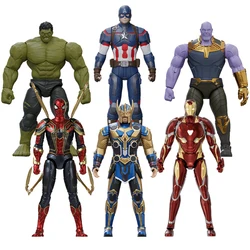 Fondjoy Iron Man MK50 Action Figures Hulk Spider-Man Thanos 1/12 Assembled Toy Model Collect Ornaments Boy Toy Birthday Gifts