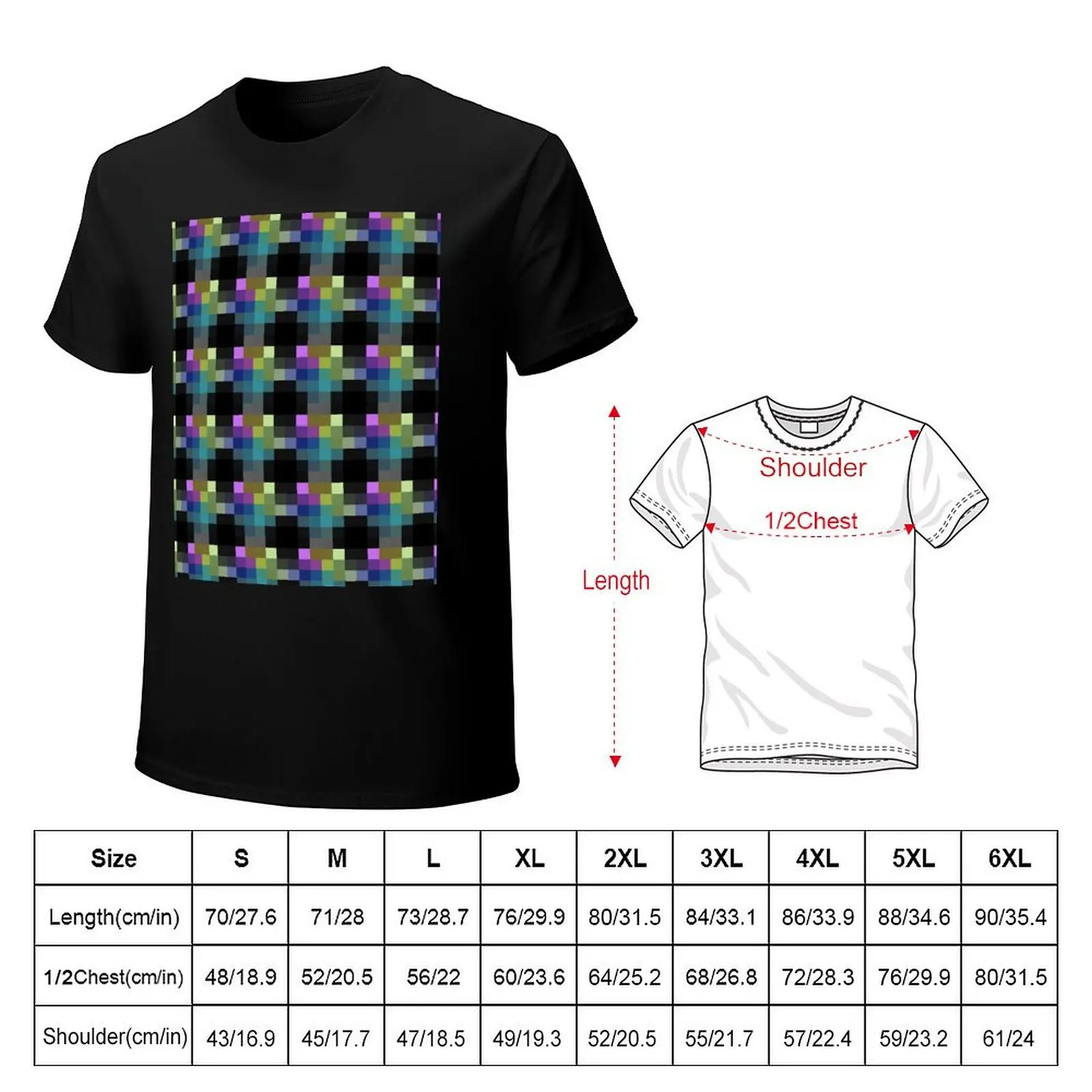 Dark Smooth Spectrum Splash T-Shirt Minimalist Casual Short Sleeve Top
