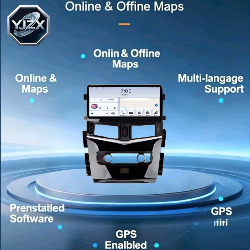 12.3 inch Car Radio Video Multimedia Player for Nissan Patrol 6 Y62 2012 - 2020 Ultra-thin Screen Android Auto CarPlay GPS Navi