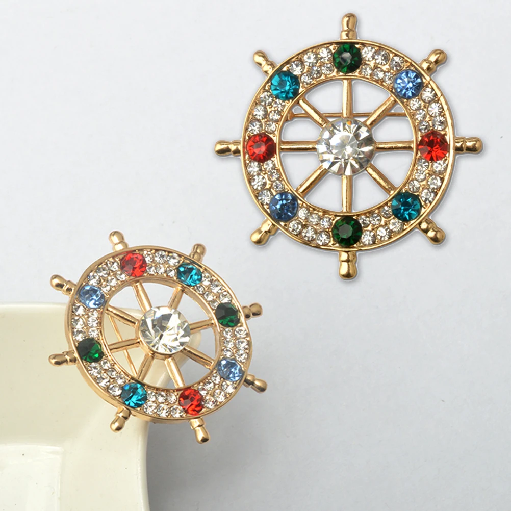 

Rhinestone Brooch Pins Shiny Delicate Snap Easy Match Bag Dress Shirt Hat Scarf Wedding Parties European Fashion Lapel Breastpin