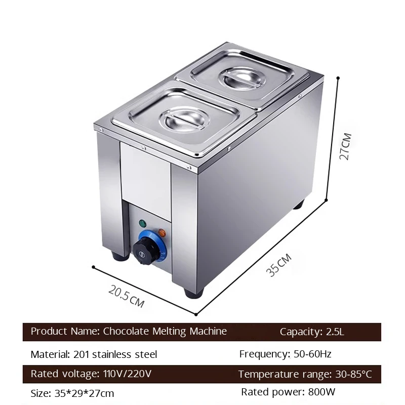 Electric Chocolate Melting Machine 110V/220V Chocolate Melting Furnace Butter Tempering Cream Machine Pearl Milk Heating Stove