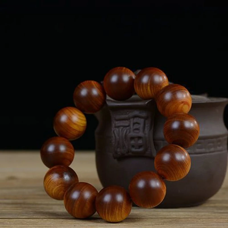 Natural Arborvitae Beads Bracelet Old Materials High Oil Buddhist Buddha Meditation Prayer Beads 108PCs Crafts Log Bracelet